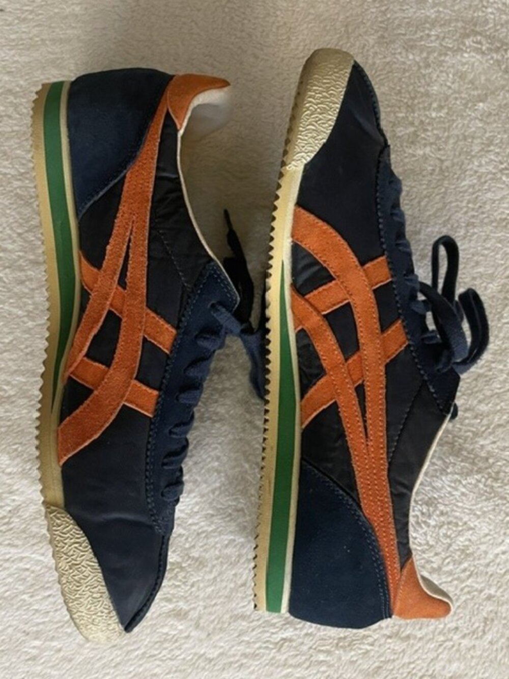 Vintage Onitsuka Tiger Corsair VIN Navy Orange Sneakers Men's 9.5 D321N